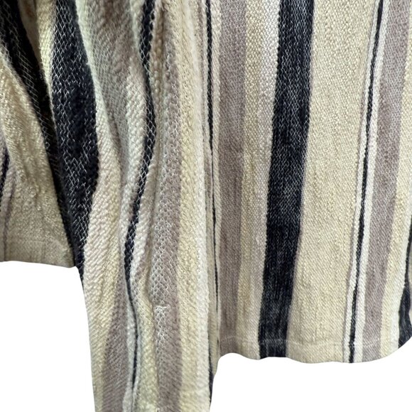 LOGO Lori Goldstein Beach to Street Striped Pullover Plus Size 1X Woven Womens T - Picture 7 of 8